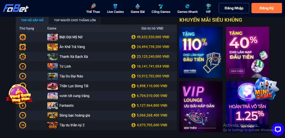 Hướng dẫn nạp tiền vào 88daga